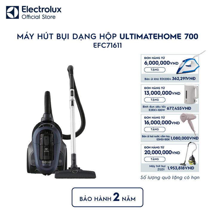 M&aacute;y h&uacute;t bụi dạng hộp kh&ocirc;ng t&uacute;i UltimateHome 700 2000W lọc bụi mịn - Xanh