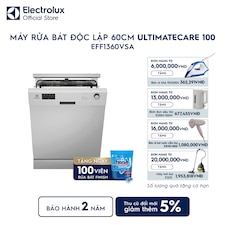 Máy rửa chén độc lập 60 cm UltimateCare 100 cho 13 bộ chén đĩa