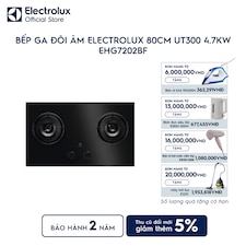 Bếp ga đôi âm Electrolux 80cm UT300 4.7kW