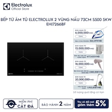 Bếp từ âm tủ Electrolux 2 vùng nấu 73cm S500 5kW