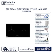 Bếp từ âm Electrolux 80cm 2 vùng nấu S500 5.2kW