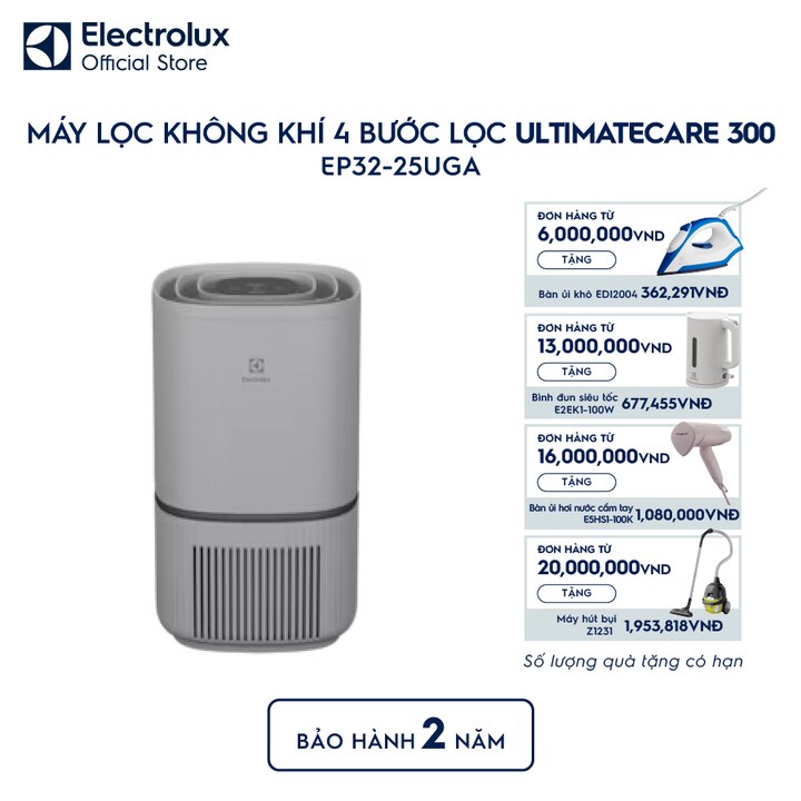 M&aacute;y lọc kh&ocirc;ng kh&iacute; Electrolux ph&ograve;ng 30m&sup2; UH300 bộ lọc HEPA