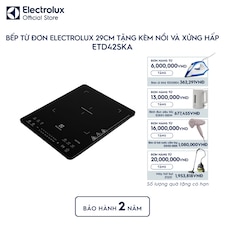 Bếp từ đơn Electrolux 29cm tặng kèm nồi và xửng hấp