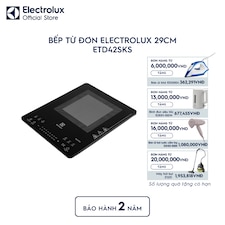 Bếp từ đơn Electrolux 29cm tặng kèm nồi, xửng hấp và chảo