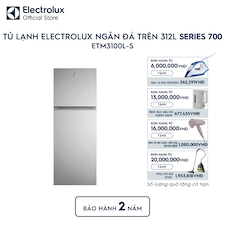 Tủ lạnh Electrolux ngăn đá trên 312L Series 700