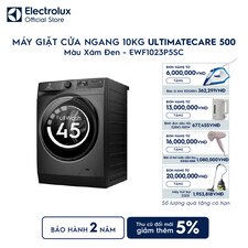 Máy giặt cửa ngang Electrolux 10kg UltimateCare 500 xám đen