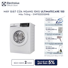 Máy giặt cửa ngang Electrolux 10kg UltimateCare 100 trắng