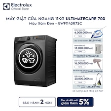 Máy giặt cửa ngang Electrolux 11kg UltimateCare 700 xám đen
