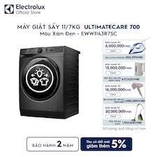 Máy giặt sấy Electrolux giặt 11kg + sấy 7kg UltimateCare 700
