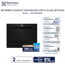 55cm 100 Series compact dishwasher  with 6 place settings