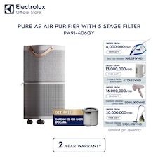 Pure A9 air purifier with 5 stage filter for 60m² room coverage