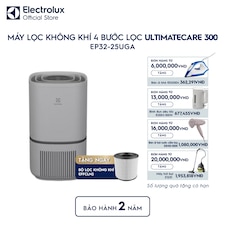 Máy lọc không khí Electrolux phòng 30m² UH300 bộ lọc HEPA