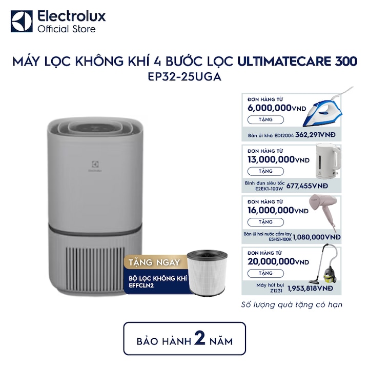 M&aacute;y lọc kh&ocirc;ng kh&iacute; Electrolux ph&ograve;ng 30m&sup2; UH300 bộ lọc HEPA