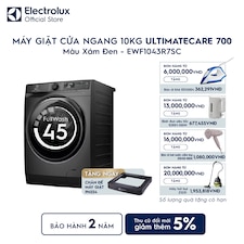 Máy giặt cửa ngang Electrolux 10kg UltimateCare 700 xám đen