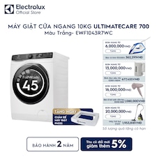 Máy giặt cửa ngang Electrolux 10kg UltimateCare 700 trắng