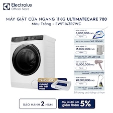 Máy giặt cửa ngang Electrolux 11kg UltimateCare 700 trắng