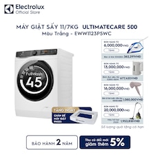 Máy giặt sấy Electrolux giặt 11kg + sấy 7kg UltimateCare 500
