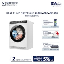 8kg UltimateCare 500 Heat pump dryer 