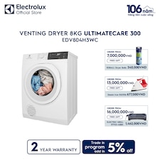 8kg UltimateCare 300 venting dryer
