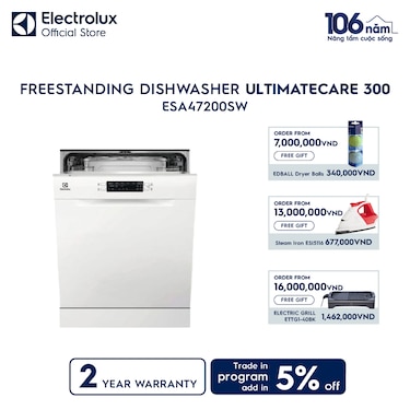 60 cm UltimateCare 300 freestanding dishwasher with 13 of place settings