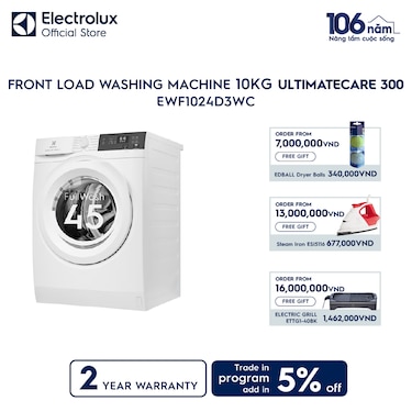 10kg UltimateCare 300 front load washing machine