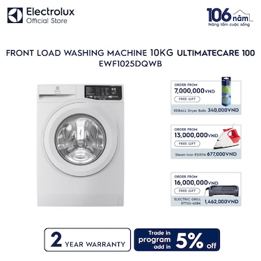 10kg UltimateCare 100 front load washing machine