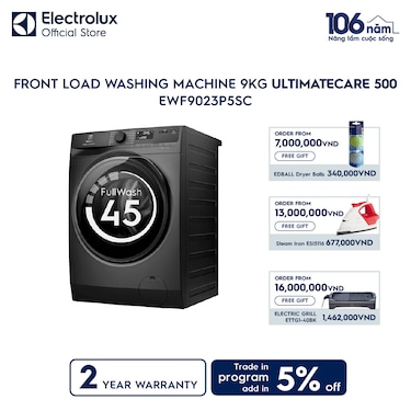 9kg UltimateCare 500 front load washing machine