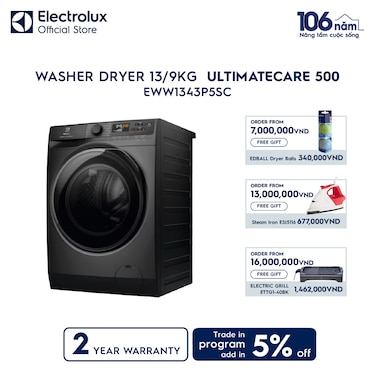 13/9kg UltimateCare 500 washer dryer