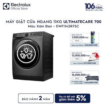 M&#225;y giặt cửa ngang 11kg UltimateCare 700 - X&#225;m đen Onyx