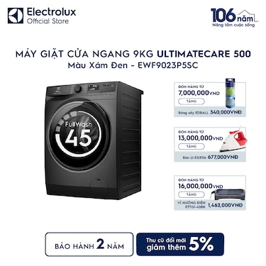 M&#225;y giặt cửa ngang 9kg UltimateCare 500 - X&#225;m đen Onyx