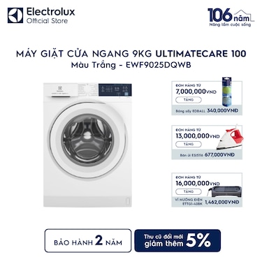 M&#225;y giặt cửa ngang 9kg UltimateCare 100 - Trắng