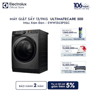 M&#225;y giặt sấy 13/9kg UltimateCare 500 - X&#225;m đen