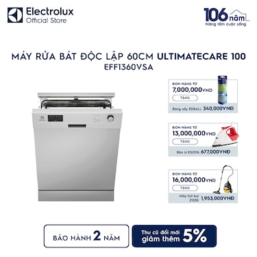 M&#225;y rửa ch&#233;n độc lập 60 cm UltimateCare 100 cho 13 bộ ch&#233;n đĩa