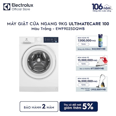 M&#225;y giặt cửa ngang 9kg UltimateCare 100 - Trắng