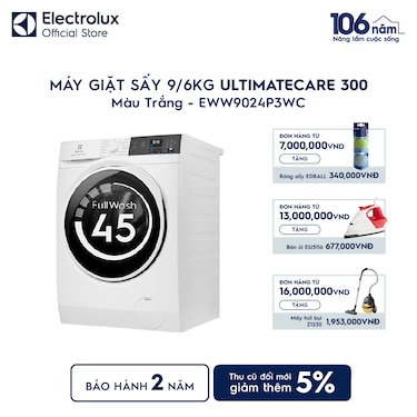 M&#225;y giặt sấy 9/6kg UltimateCare 300 - Trắng