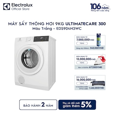M&#225;y sấy Th&#244;ng hơi 9kg UltimateCare 300 -&#160; Trắng