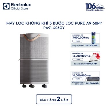 M&#225;y lọc kh&#244;ng kh&#237; 5 bước lọc Pure A9 cho ph&#242;ng c&#243; diện t&#237;ch 60m&#178;