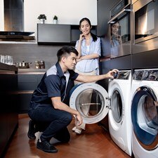 Dịch vụ vệ sinh máy giặt sấy dưới 10kg tại nhà