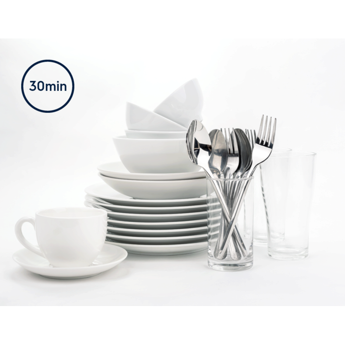 Rửa nhanh lượng bát đĩa ít